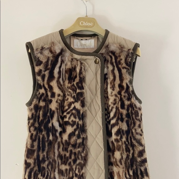 Chloe rabbit fur vest. Size 34 - Picture 2 of 16